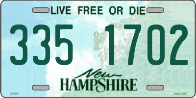 NH license plate 3351702