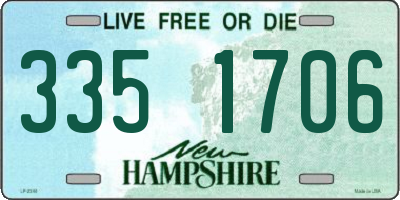NH license plate 3351706