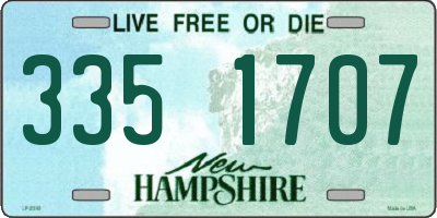 NH license plate 3351707