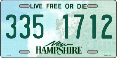 NH license plate 3351712
