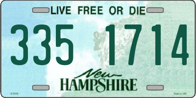 NH license plate 3351714