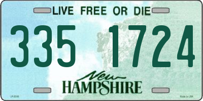 NH license plate 3351724