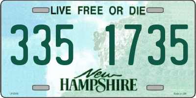 NH license plate 3351735