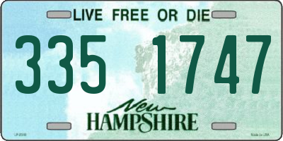 NH license plate 3351747