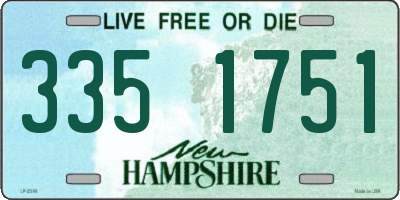 NH license plate 3351751