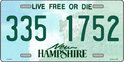 NH license plate 3351752