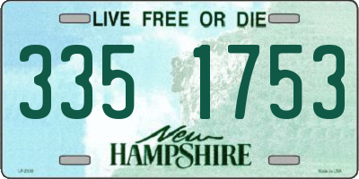 NH license plate 3351753