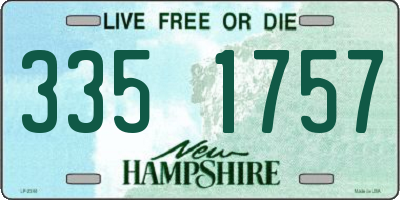 NH license plate 3351757