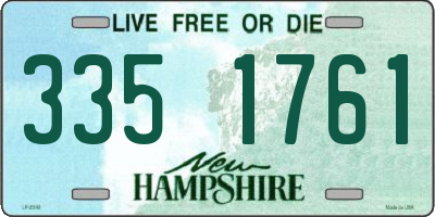 NH license plate 3351761
