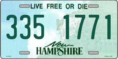 NH license plate 3351771