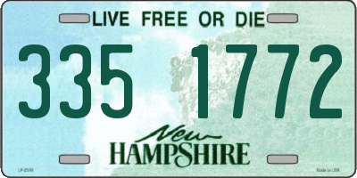 NH license plate 3351772
