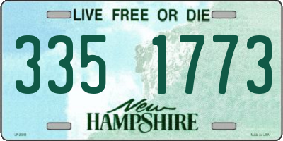 NH license plate 3351773