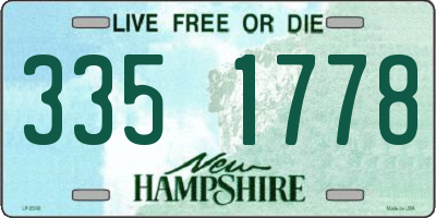 NH license plate 3351778