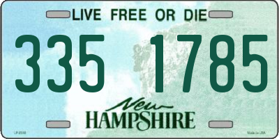 NH license plate 3351785