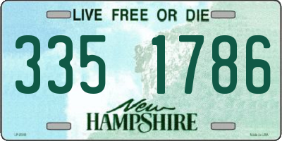 NH license plate 3351786