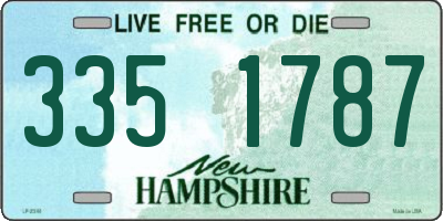 NH license plate 3351787