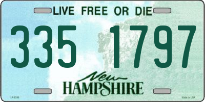 NH license plate 3351797