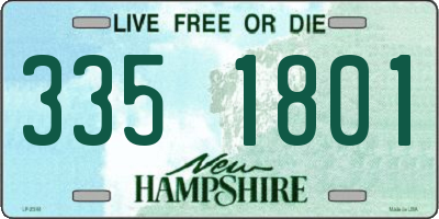 NH license plate 3351801