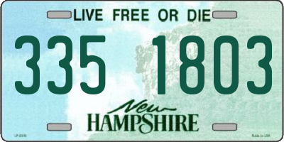 NH license plate 3351803