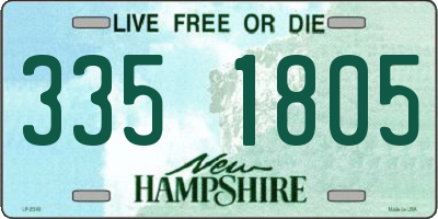 NH license plate 3351805