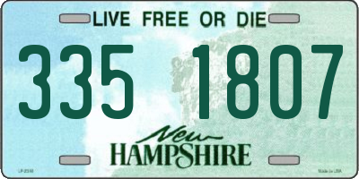 NH license plate 3351807