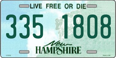 NH license plate 3351808