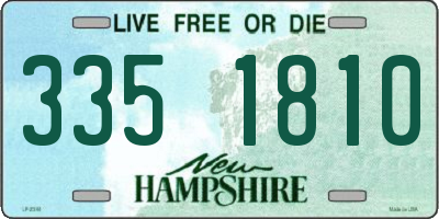 NH license plate 3351810
