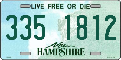 NH license plate 3351812