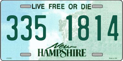 NH license plate 3351814