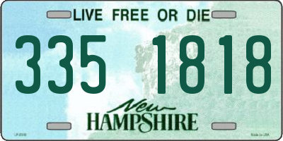 NH license plate 3351818