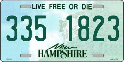 NH license plate 3351823
