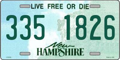NH license plate 3351826