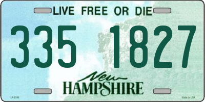 NH license plate 3351827