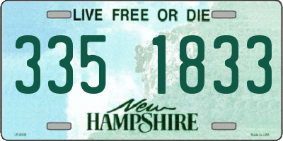 NH license plate 3351833