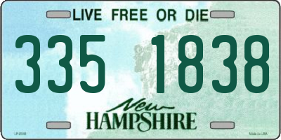 NH license plate 3351838