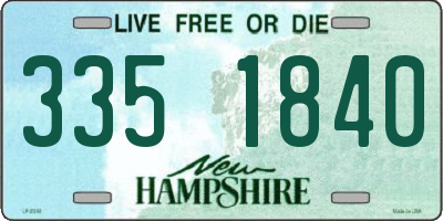 NH license plate 3351840