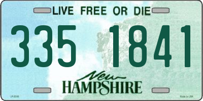 NH license plate 3351841