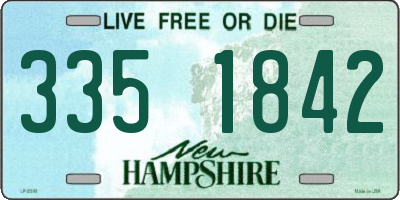 NH license plate 3351842