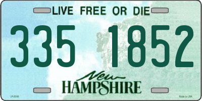 NH license plate 3351852