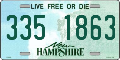 NH license plate 3351863