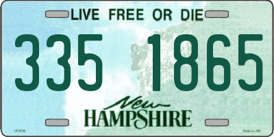 NH license plate 3351865