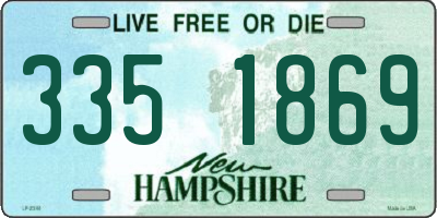 NH license plate 3351869
