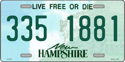 NH license plate 3351881