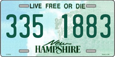NH license plate 3351883