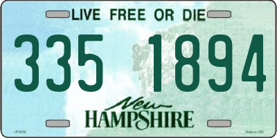 NH license plate 3351894