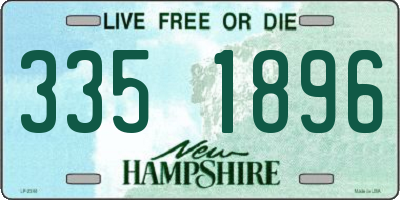 NH license plate 3351896
