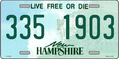 NH license plate 3351903