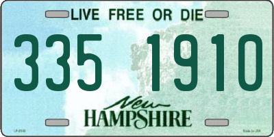 NH license plate 3351910