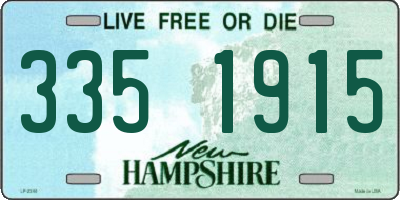 NH license plate 3351915