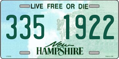 NH license plate 3351922